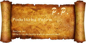 Podolszky Petra névjegykártya